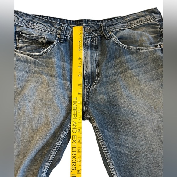 Buffalo David Bitton Mens Travis Relaxed Fit Straight Flare Leg Blue Jeans 38x33 - Picture 14 of 16